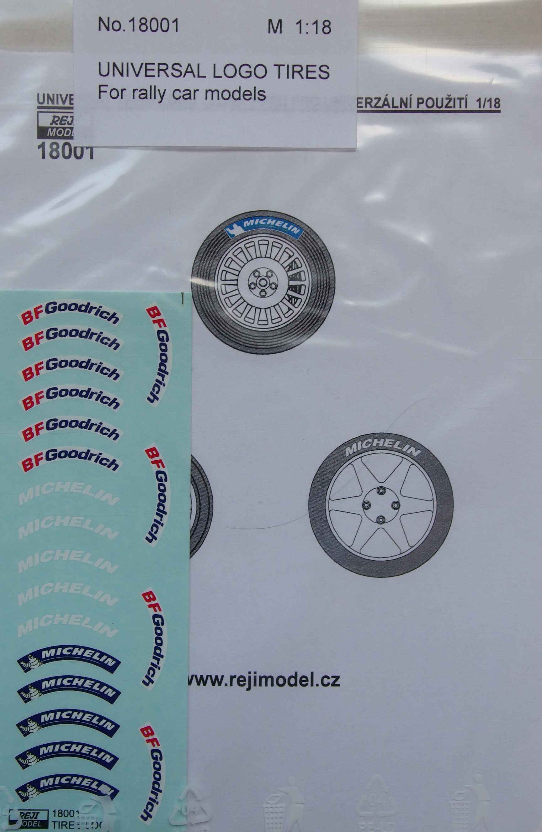 1/18 Universal Logo Tires (for rallye car models)