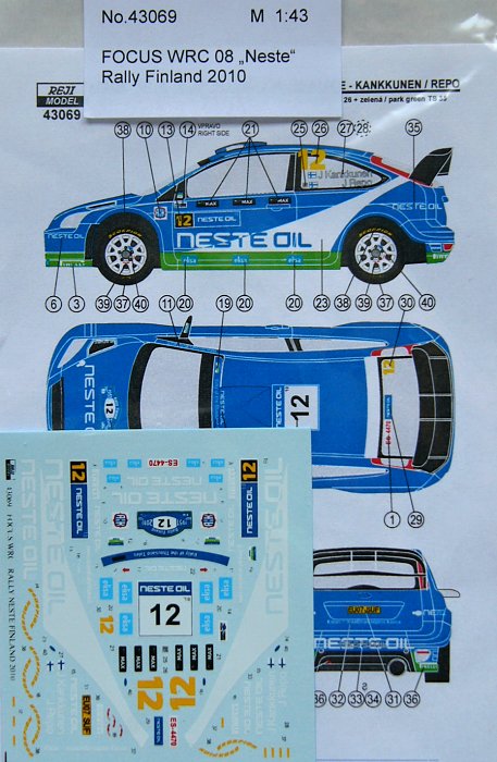 1/43 Ford Focus WRC 08 Neste Oil (Finland 2010)