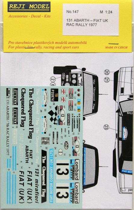 1/24 Fiat 131 ABARTH 7th RAC Rally 1977