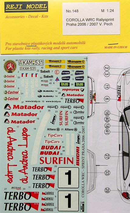 1/24 Corolla WRC Rallysprint Praha 2006/07