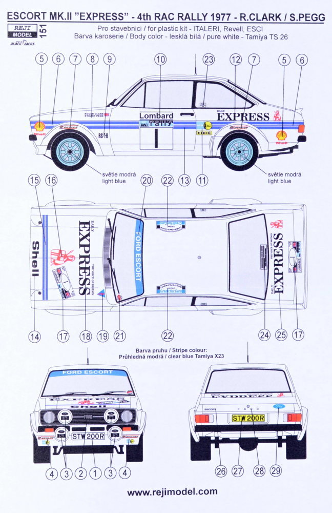 1/24 Ford Escort  Mk.II - 4th RAC Rally 1977