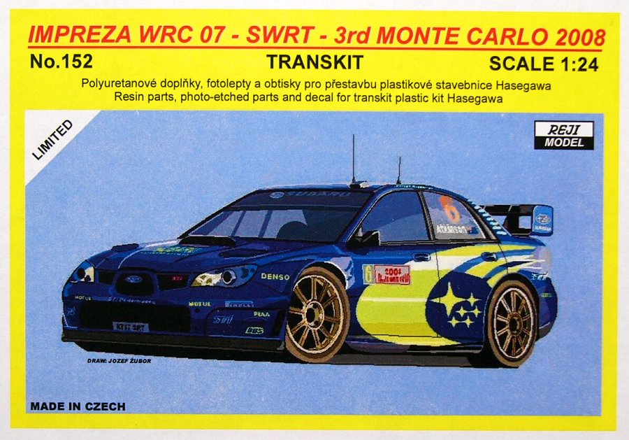 1/24 Transkit Impreza WRC 07 SWRT - 3rd RMC 2008