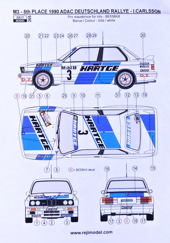 1/24 BMW M3 - 1990 ADAC Deutschland (decal)