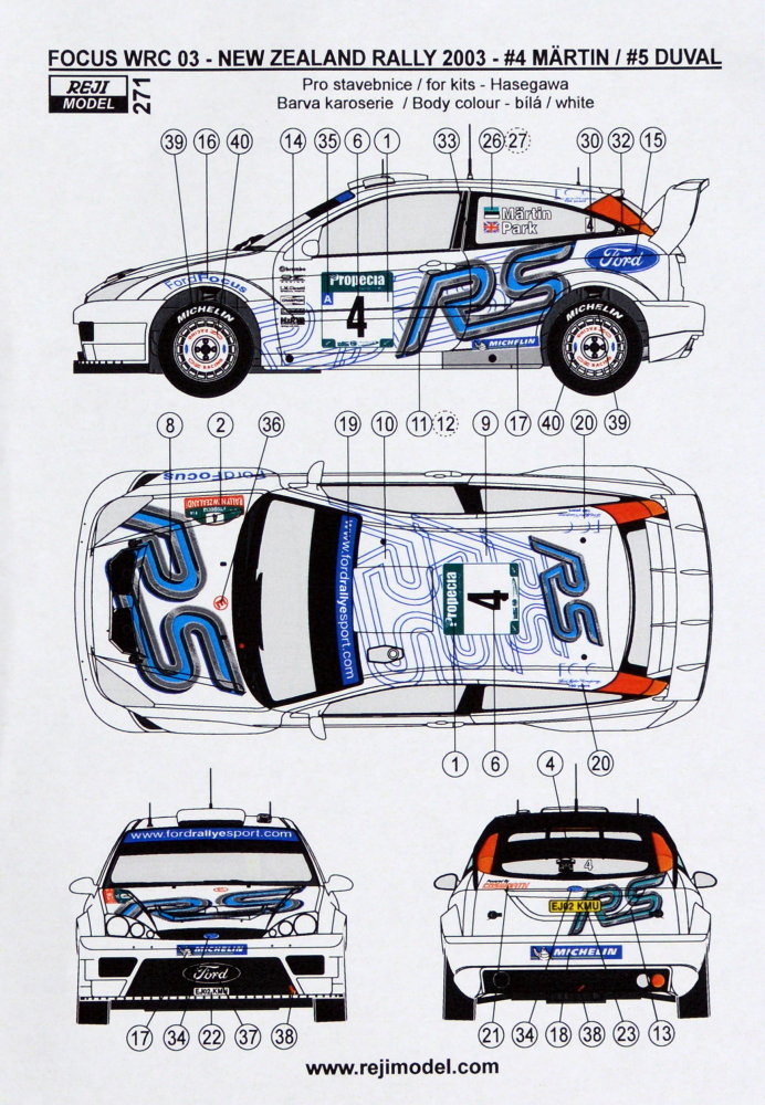 1/24 Ford Focus WRC 03 New Zealand Rally 2003