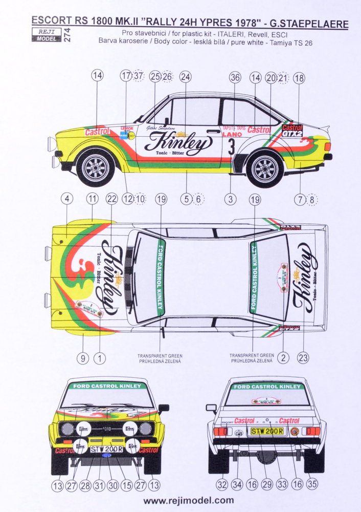 1/24 Ford Escort Mk.II RS Ypres Rallye 1978