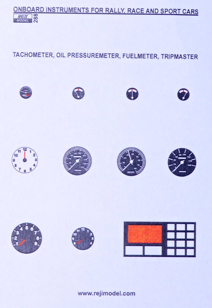 1/24 Onboard Instruments - universal decals