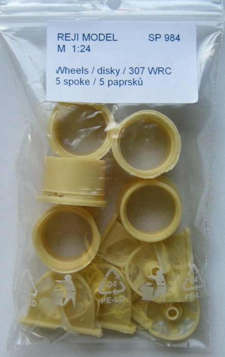 1/24 Wheels for Peugeot 307 WRC (5 spokes)