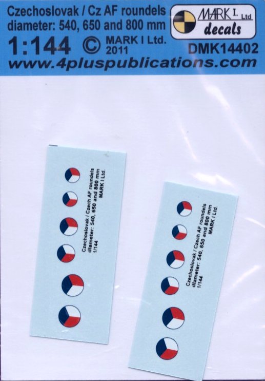 1/144 Decals Czechoslovak/CzAF roundels (2 sets)