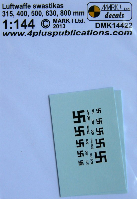 1/144 Decals Luftwaffe swastikas (2 sets)