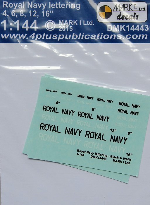 1/144 Decals Royal Navy lettering (2 sets)