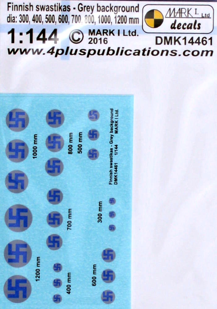 1/144 Decals Finnish swastikas grey backg.(2 sets)