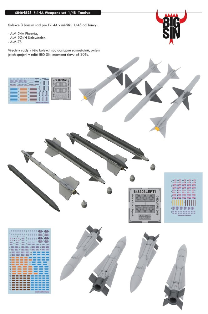 BIGSIN 1/48 F-14A WEAPONS SET  (TAM)