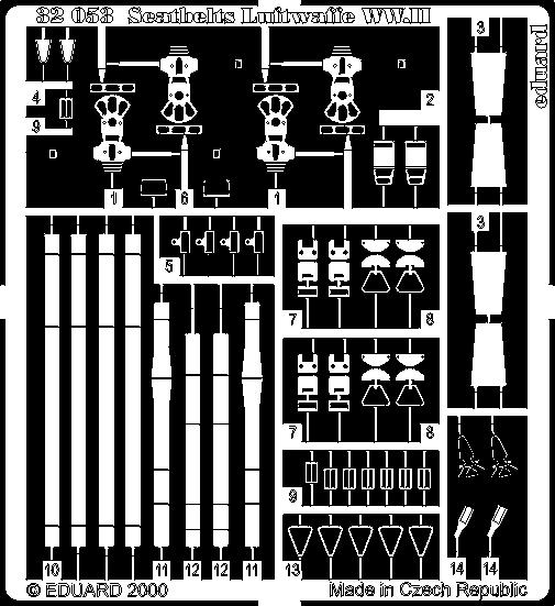 SET Seatbelts Luft. WWII (1/32)