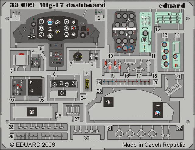 1/32 MiG-17 dashboard  (TRUMP)