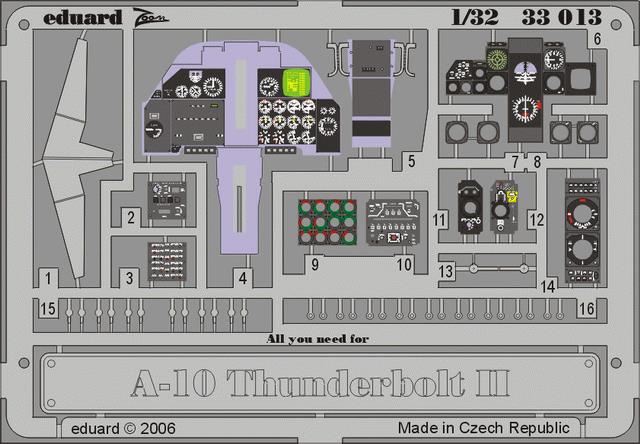 1/32 A-10 Thunderbolt II dashboard  (TRUMP)