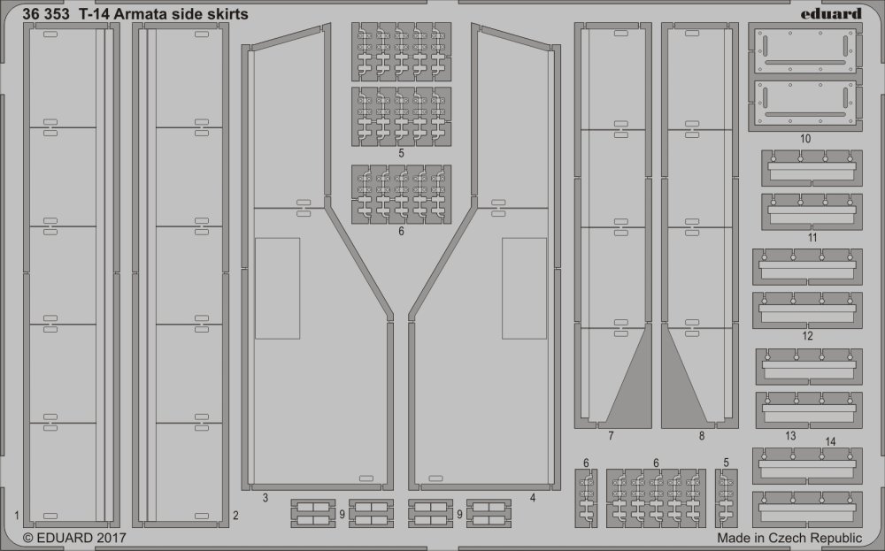 SET T-14 Armata side skirts (ZVE)