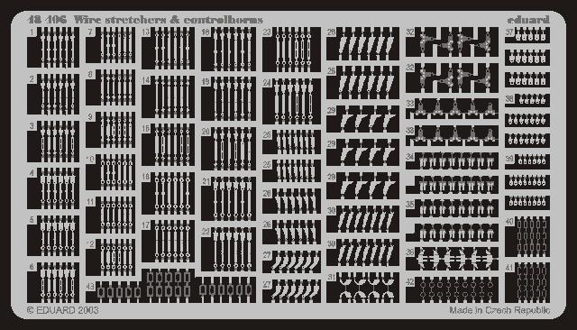 SET Wire Stretchers & Controlhorns (1/48)