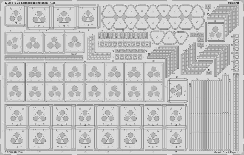 SET 1/35 S-38 Schnellboot hatches (ITA)