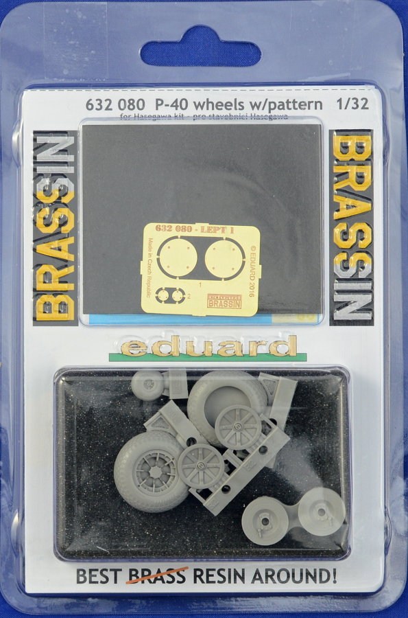 BRASSIN 1/32 P-40 wheels w/ pattern (HAS)