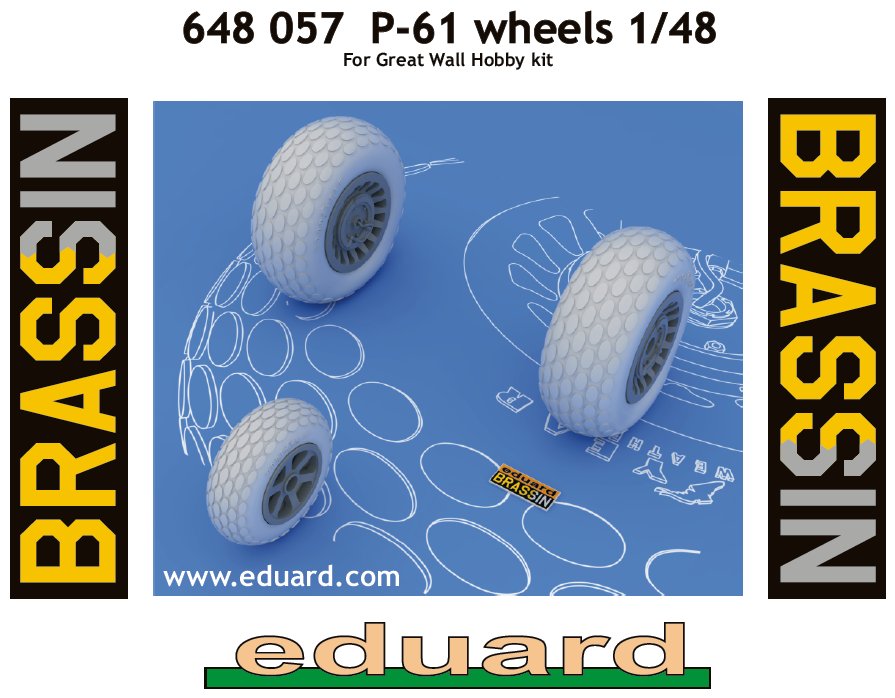 BRASSIN 1/48 P-61 wheels (G.W.H.)