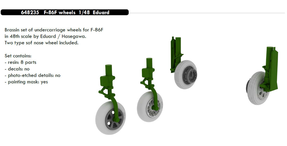 BRASSIN 1/48 F-86F wheels (HAS)