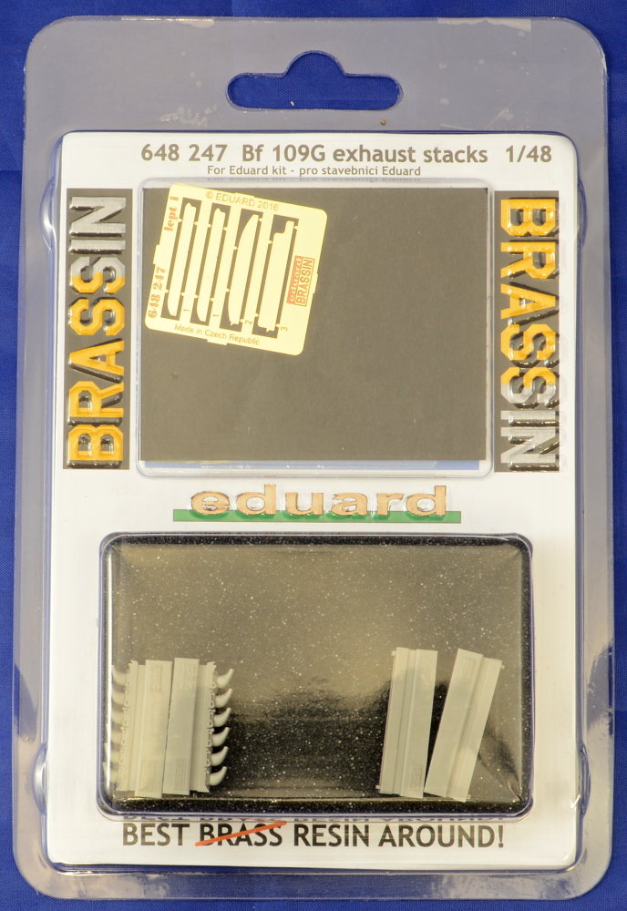 BRASSIN 1/48 Bf 109G exhaust stacks (EDU)