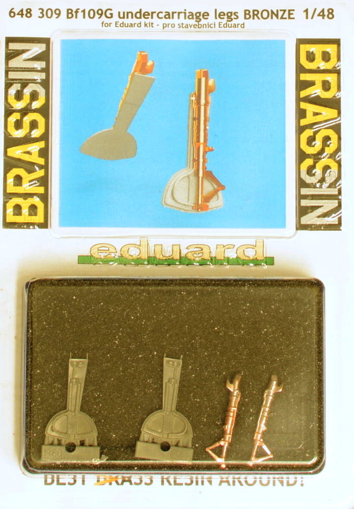 BRASSIN 1/48 Bf 109G undercarr. legs BRONZE (EDU)