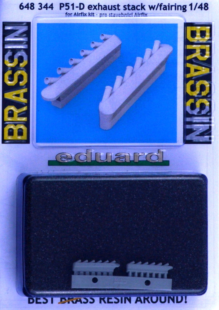 BRASSIN 1/48 P-51D exhaust stacks w/ fairing (AIRF