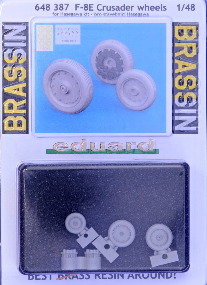 BRASSIN 1/48 F-8 Crusader wheels (EDU/HAS)