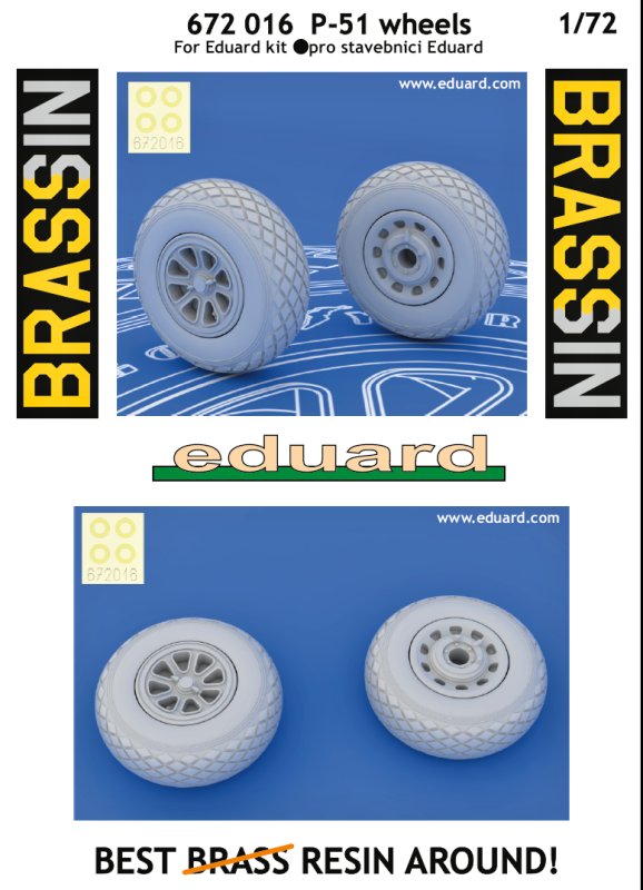 BRASSIN 1/72 P-51 wheels (TAM)