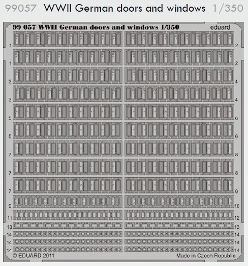 1/350 SET WWII German doors and windows