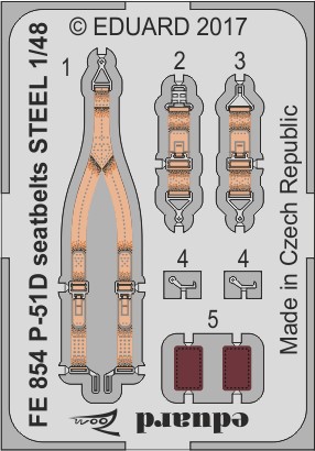 1/48 P-51D seatbelts STEEL (AIRF)