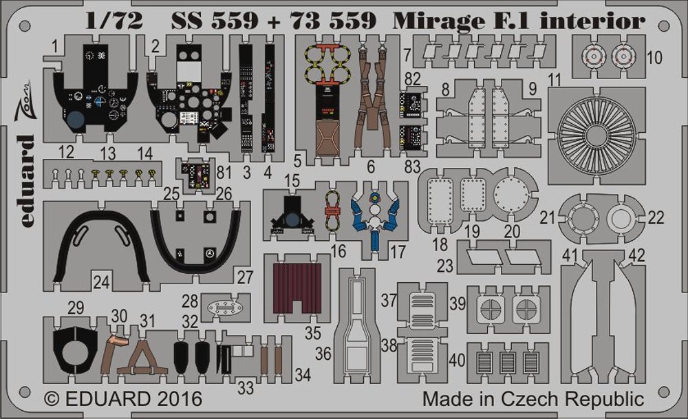 1/72 Mirage F.1 interior (SP.HOBBY)