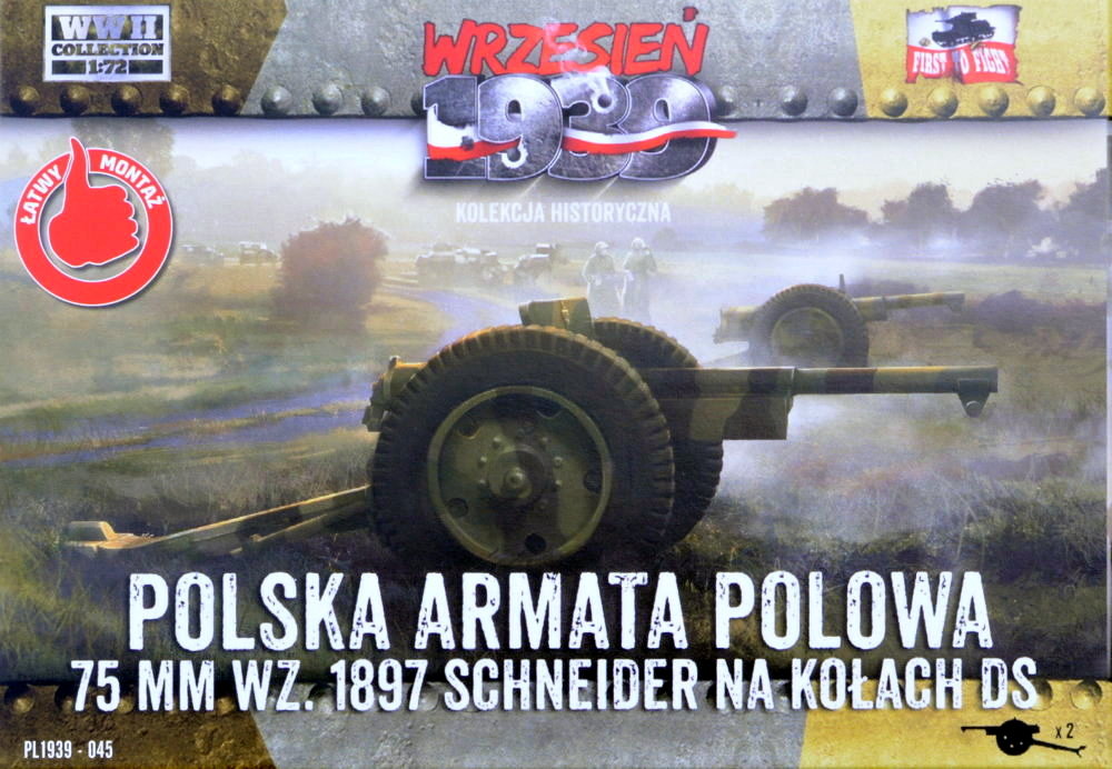 1/72 Schneider 75mm Polish Field Cannon DS wheels