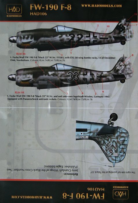 1/72 Decal Fw-190 F-8 (Luftwaffe)