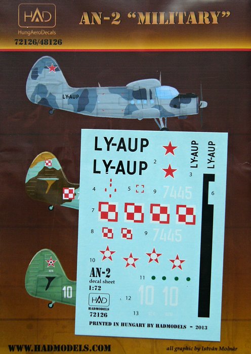 1/72 Decal AN-2 Military (Russia, Poland, Hungary)