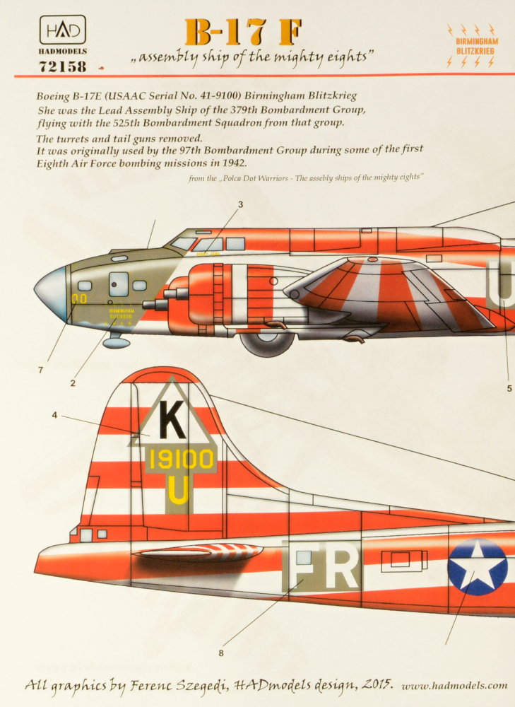 1/72 Decal B-17E Birmingham Blitzkrieg (USAAC)