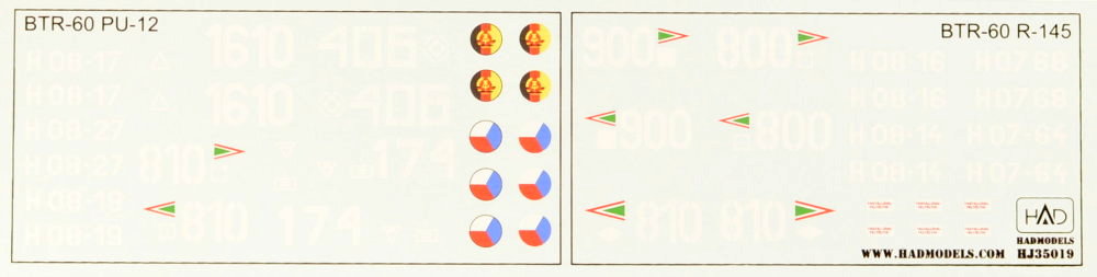 1/35 Decal BTR-60 (Czech,East Germany,Hungary)