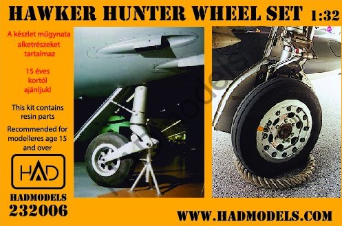 1/32 Hawker Hunter Wheel set (resin)