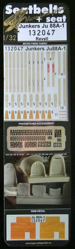 1/32 Seatbelts Ju 88A-1 & resin seats & decal