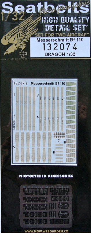 1/32 Seatbelts Messerschmitt Bf 110 (DRAG)