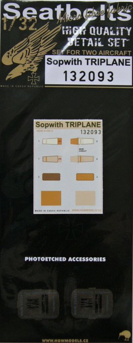 1/32 Seatbelts Sopwith Triplane (for 2 aircraft)