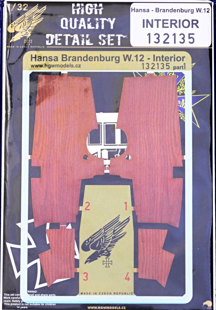 1/32 Hansa-Brandenburg W.12 - interior detail set