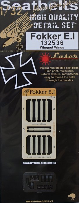 1/32 Seatbelts Fokker E.I - laser (WNW)