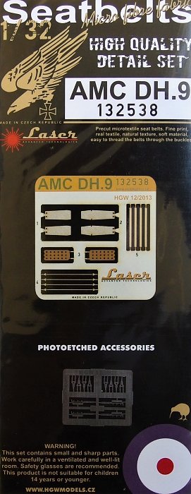 1/32 Seatbelts AMC DH.9 - laser (WNW)