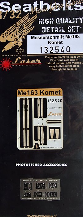 1/32 Seatbelts Messerschmitt Me 163 Komet (laser)