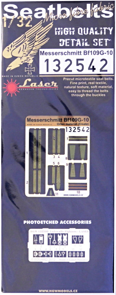 1/32 Seatbelts Messerschmitt Bf 109G-10 (Orlon)