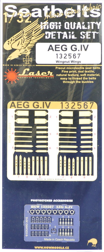 1/32 Seatbelts AEG G.IV (for WNW, laser)