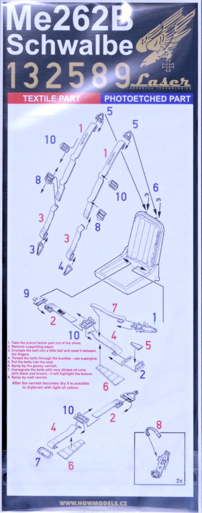 1/32 Seatbelts Me 262B Schwalbe ORLON (REV,TRUMP)