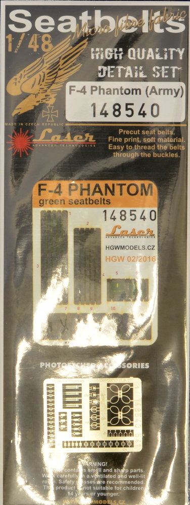 1/48 Seatbelts F-4 Phantom ARMY (laser)